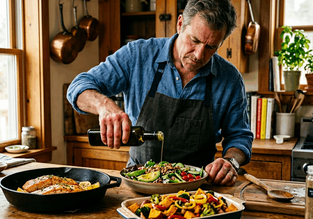man with swollen-looking knuckles