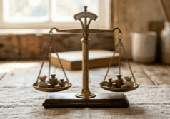 old-fashioned balance scale