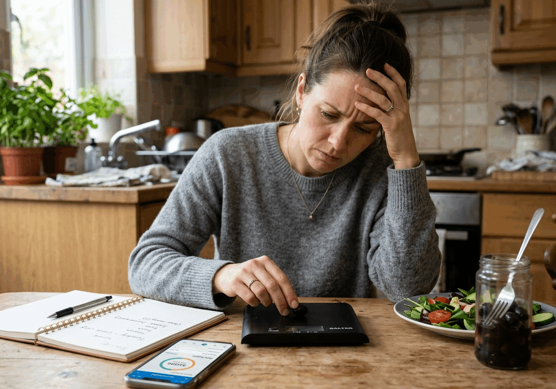 woman counting calories
