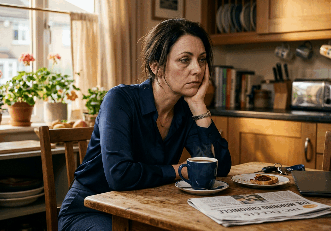 woman fully dressed for work